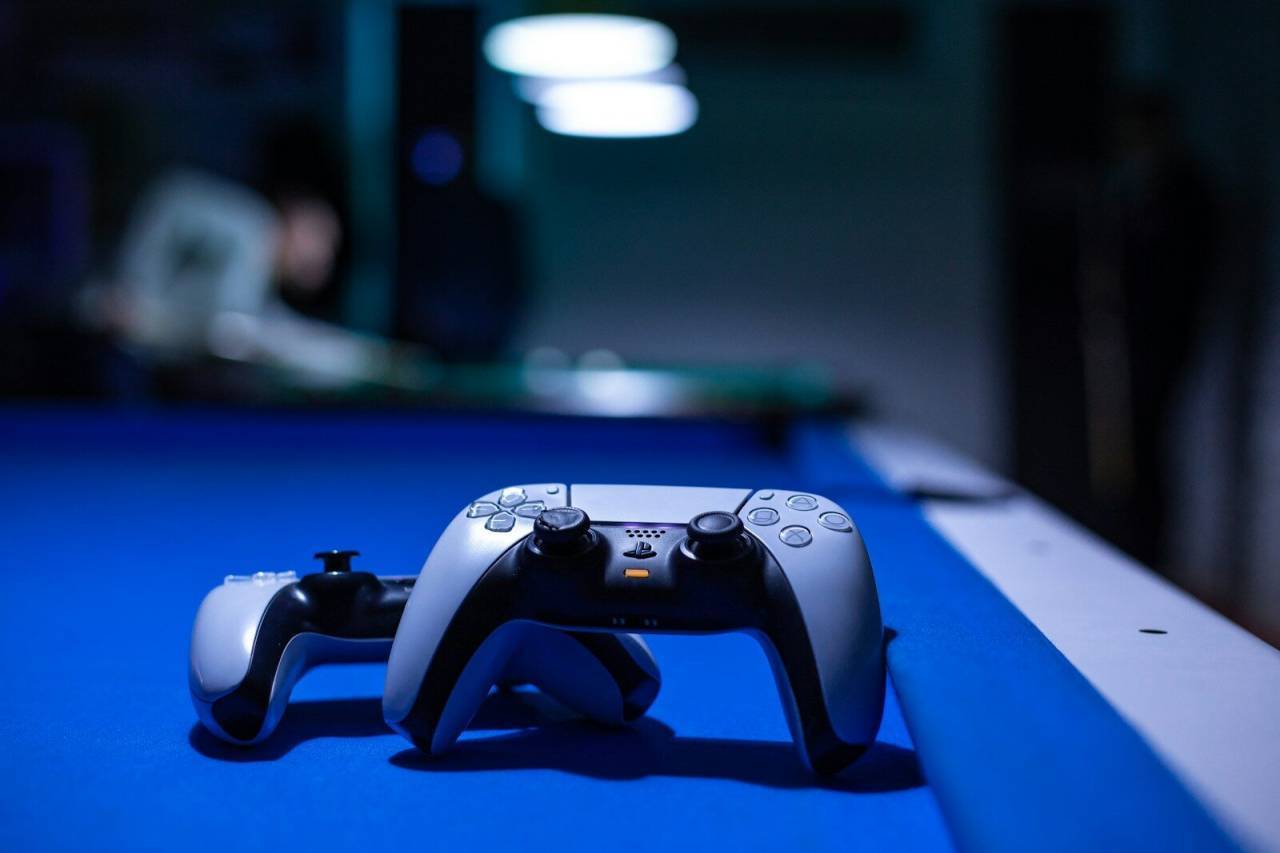 a close up of a video game controller
